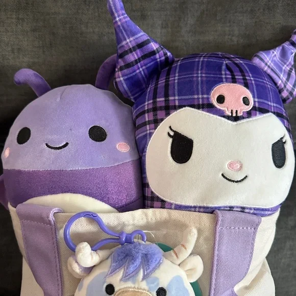 Trader Joe's mini lavender tote: Easter basket w/ Squishmallows! - Picture 3 of 5